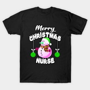 Merry Christmas  Nurse  Funny Gift Pajama Christmas T-Shirt